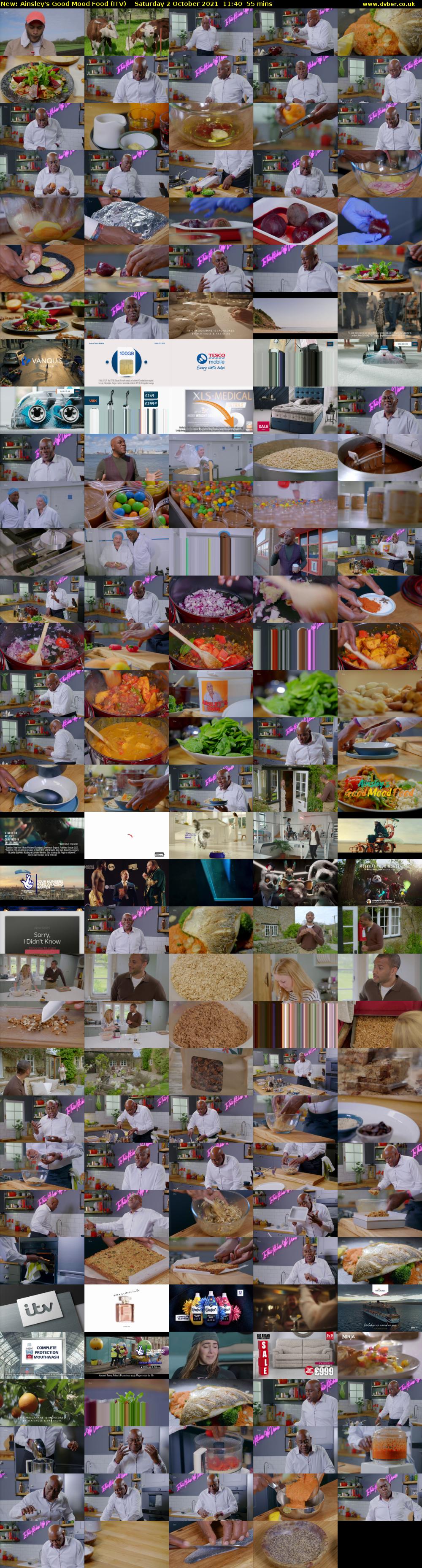 Ainsley's Good Mood Food (ITV) Saturday 2 October 2021 11:40 - 12:35