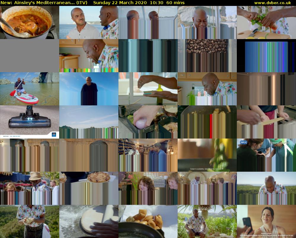Ainsley's Mediterranean... (ITV) Sunday 22 March 2020 10:30 - 11:30