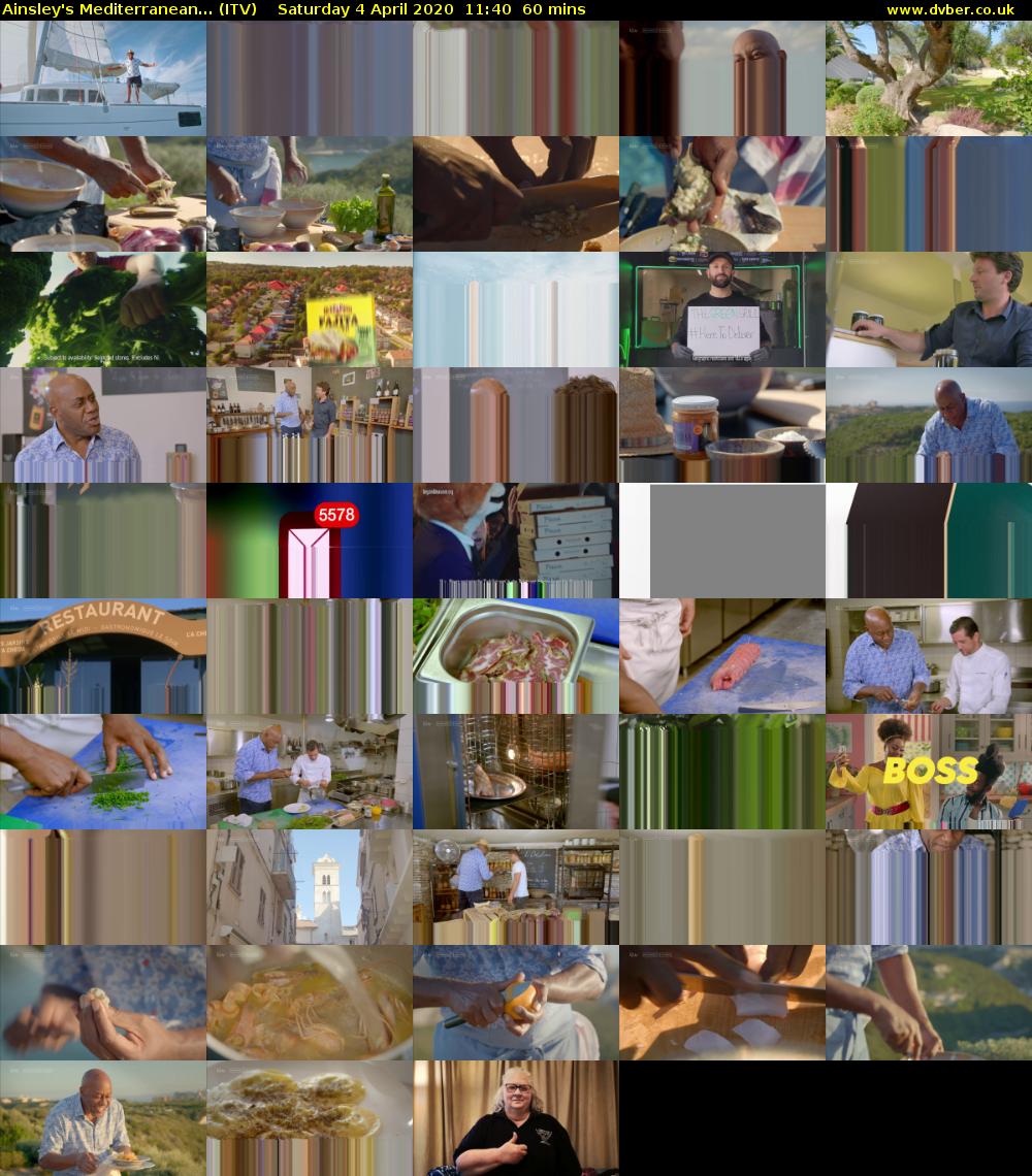 Ainsley's Mediterranean... (ITV) Saturday 4 April 2020 11:40 - 12:40