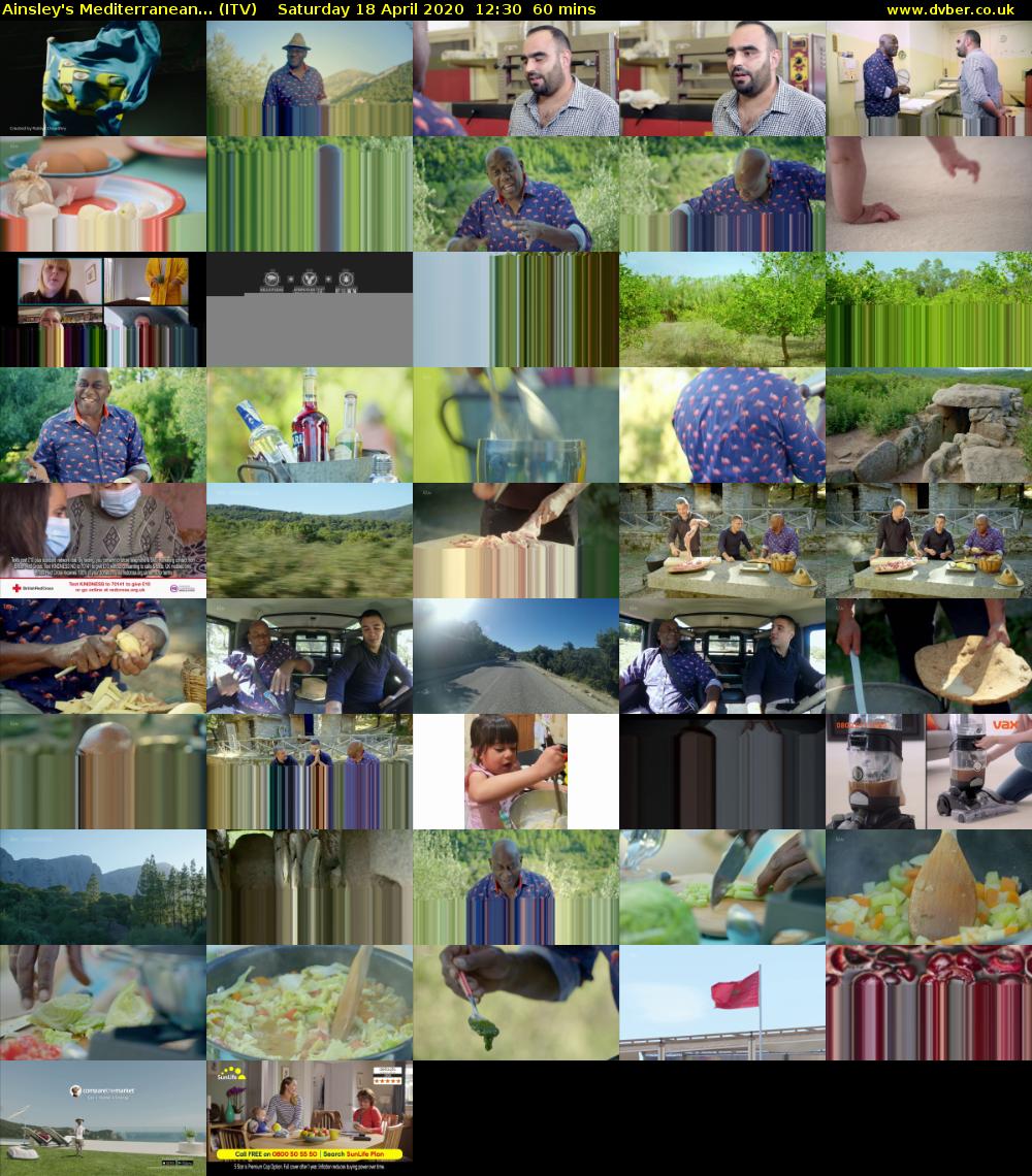 Ainsley's Mediterranean... (ITV) Saturday 18 April 2020 12:30 - 13:30