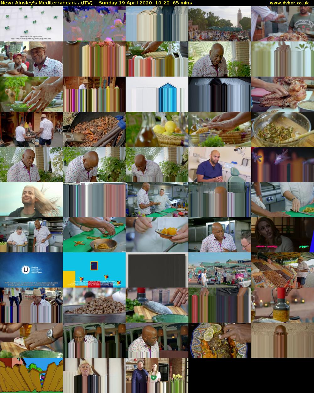 Ainsley's Mediterranean... (ITV) Sunday 19 April 2020 10:20 - 11:25