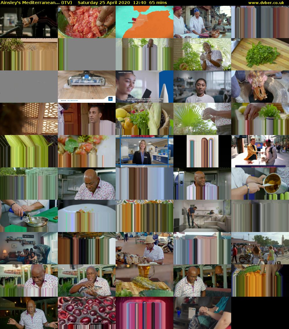 Ainsley's Mediterranean... (ITV) Saturday 25 April 2020 12:40 - 13:45