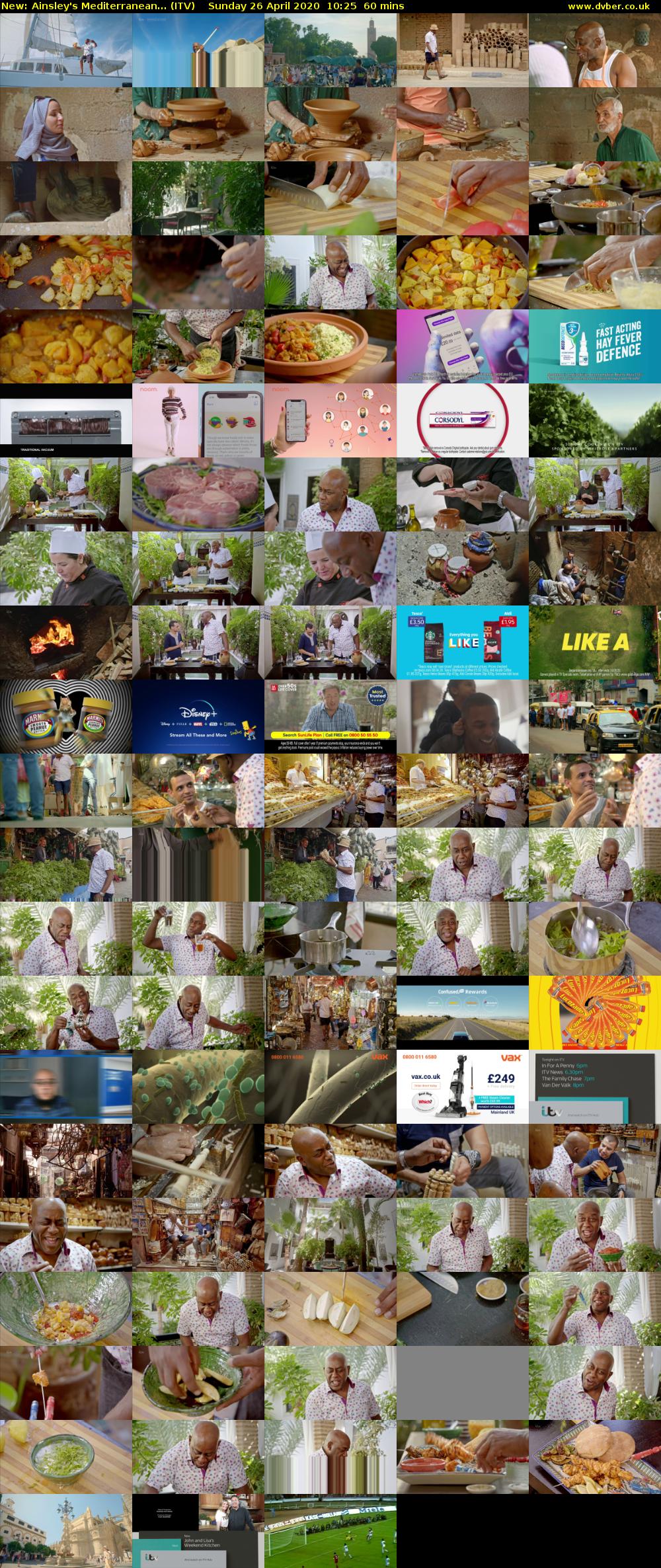 Ainsley's Mediterranean... (ITV) Sunday 26 April 2020 10:25 - 11:25