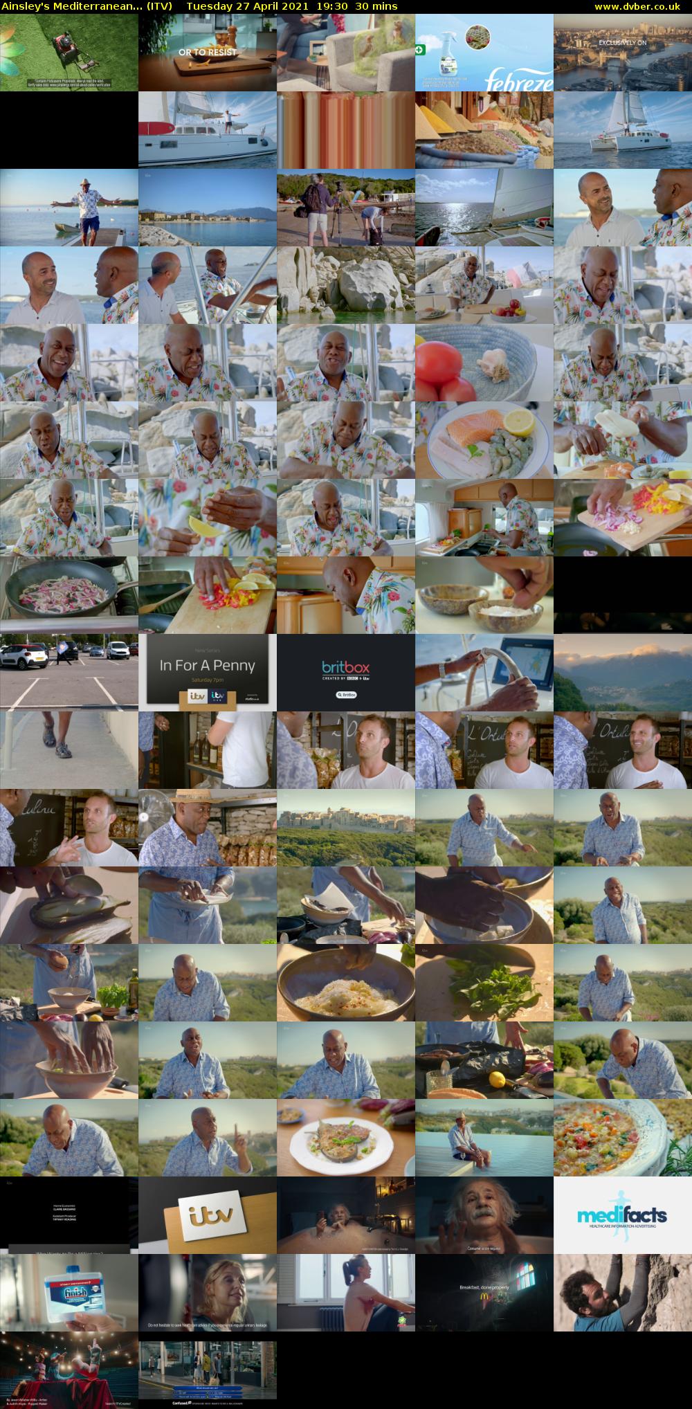 Ainsley's Mediterranean... (ITV) Tuesday 27 April 2021 19:30 - 20:00