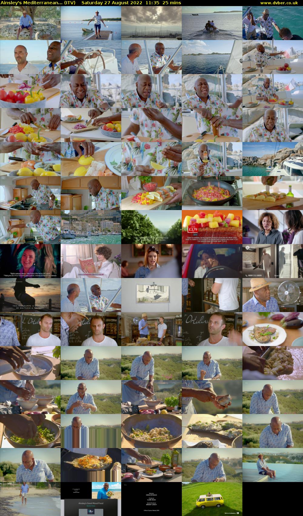 Ainsley's Mediterranean... (ITV) Saturday 27 August 2022 11:35 - 12:00