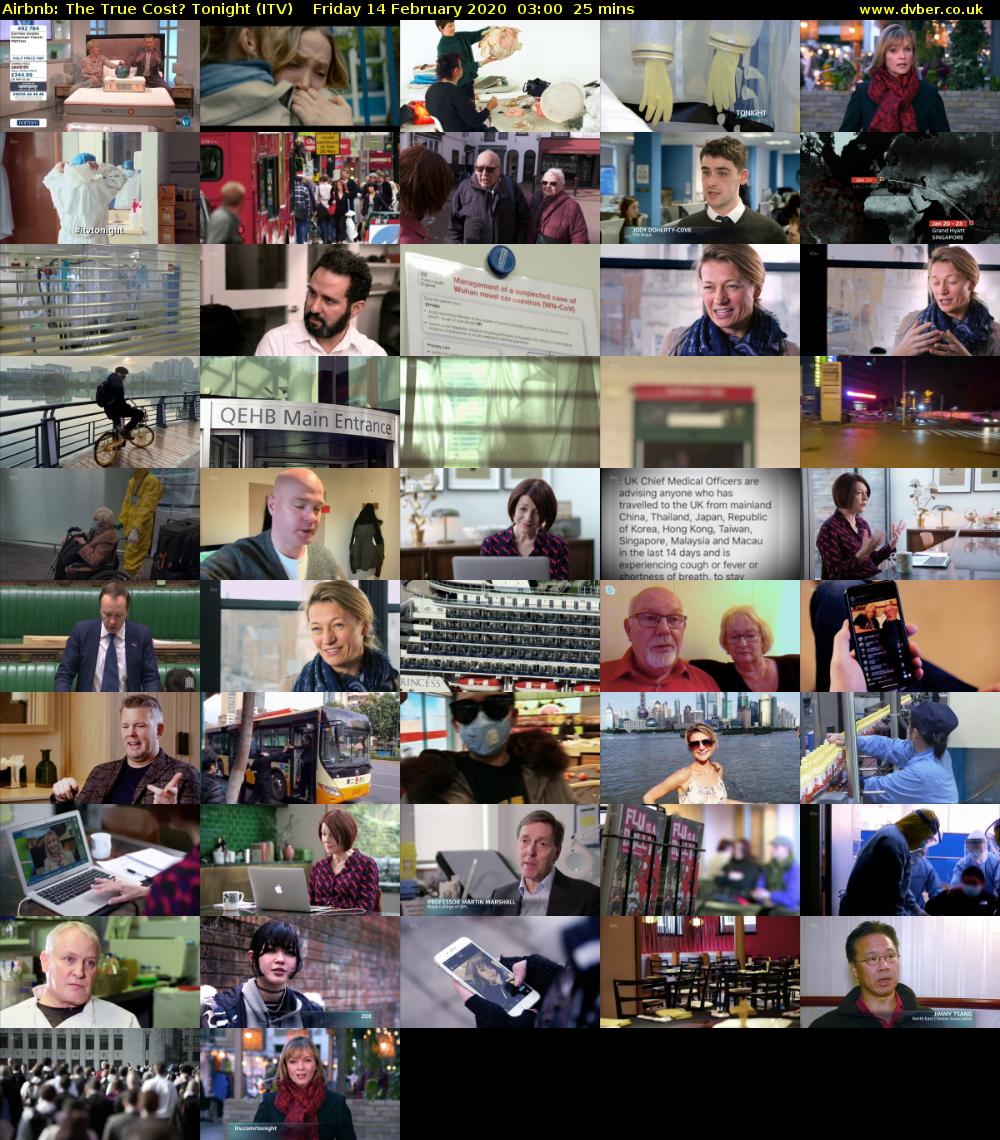 Airbnb: The True Cost? Tonight (ITV) Friday 14 February 2020 03:00 - 03:25
