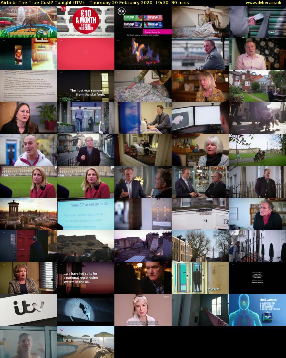 Airbnb: The True Cost? Tonight (ITV) Thursday 20 February 2020 19:30 - 20:00