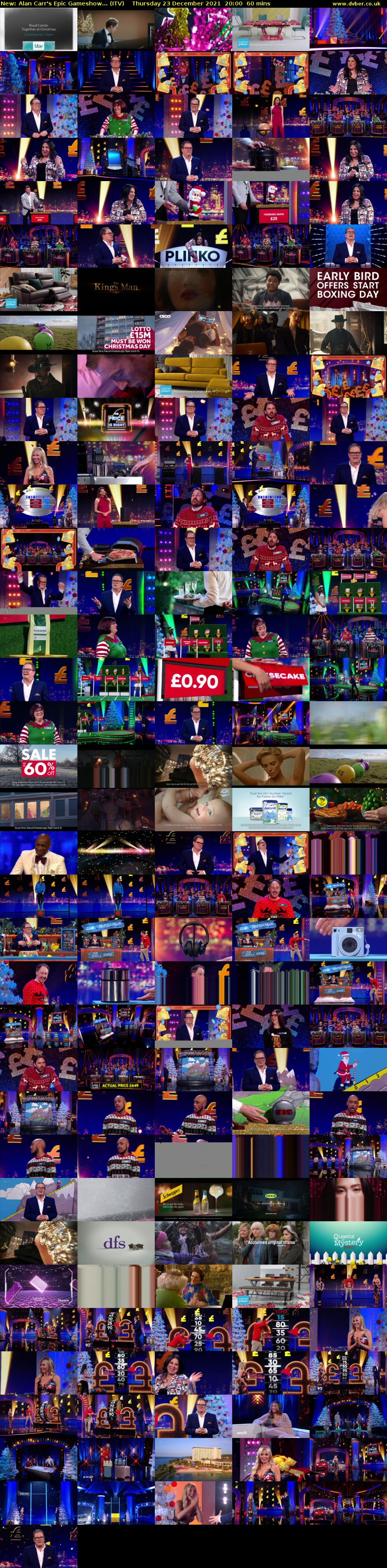 Alan Carr's Epic Gameshow... (ITV) Thursday 23 December 2021 20:00 - 21:00
