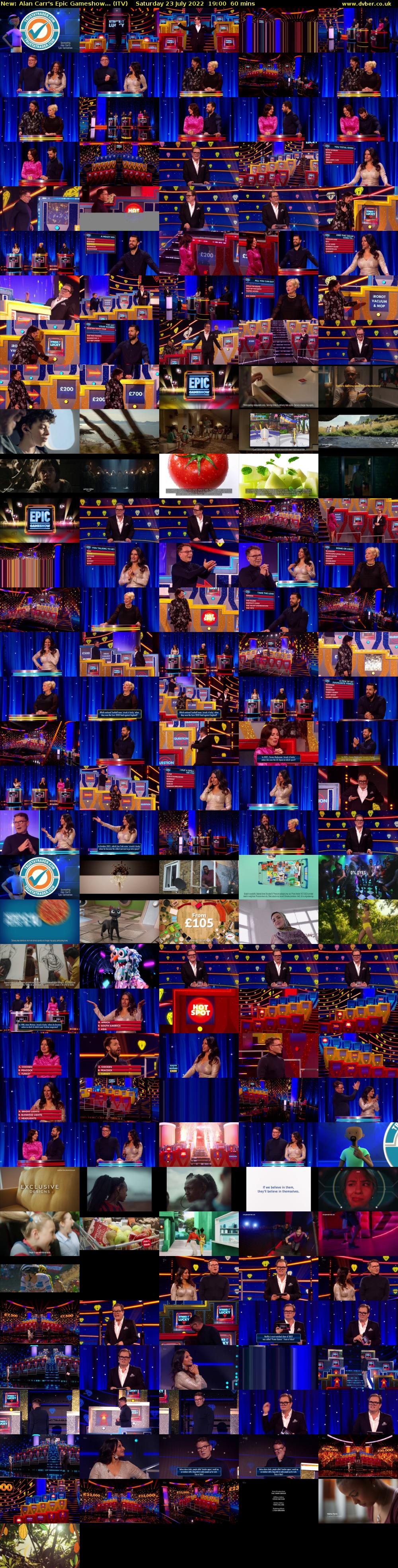 Alan Carr's Epic Gameshow... (ITV) Saturday 23 July 2022 19:00 - 20:00