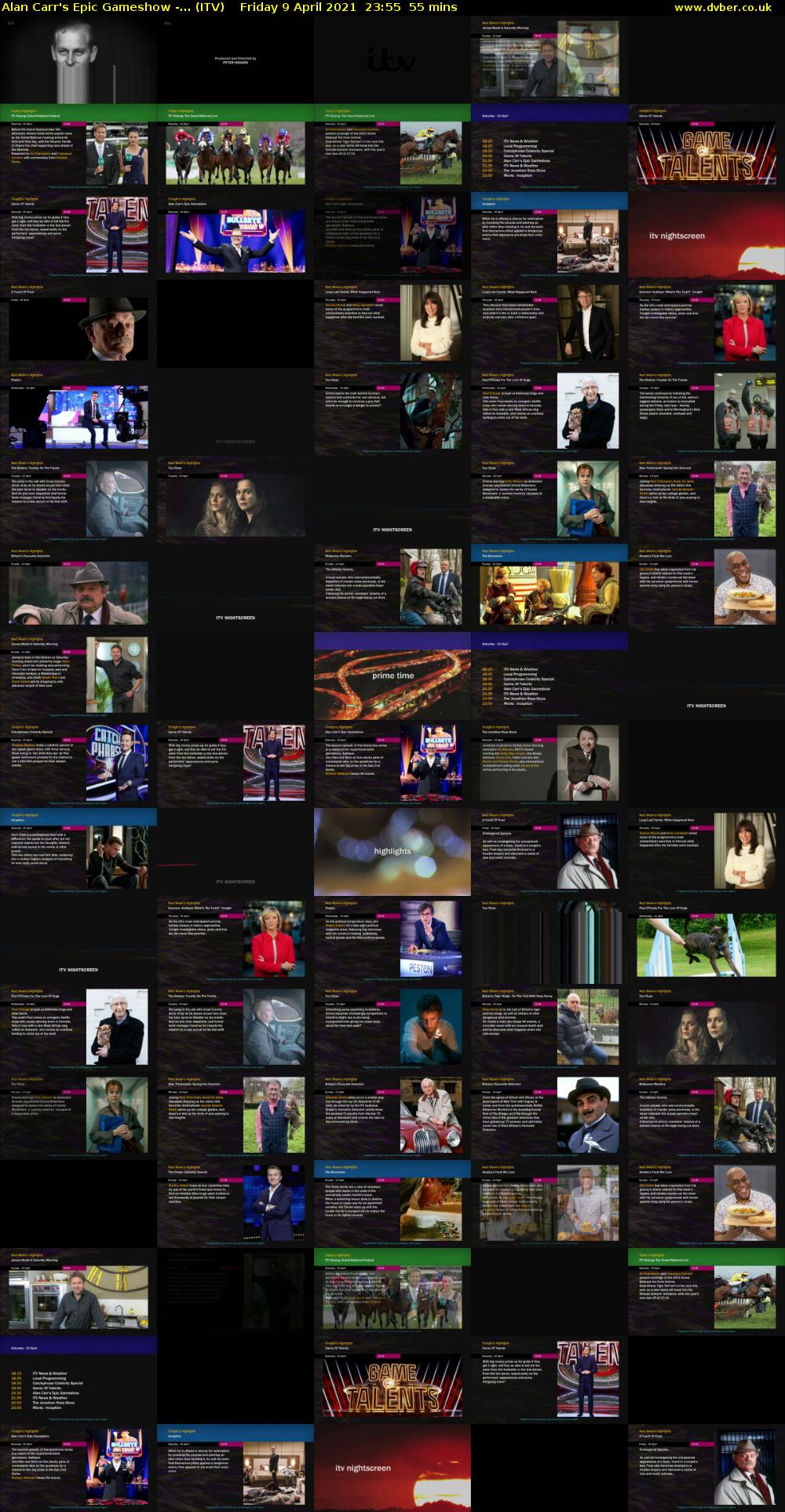 Alan Carr's Epic Gameshow -... (ITV) Friday 9 April 2021 23:55 - 00:50