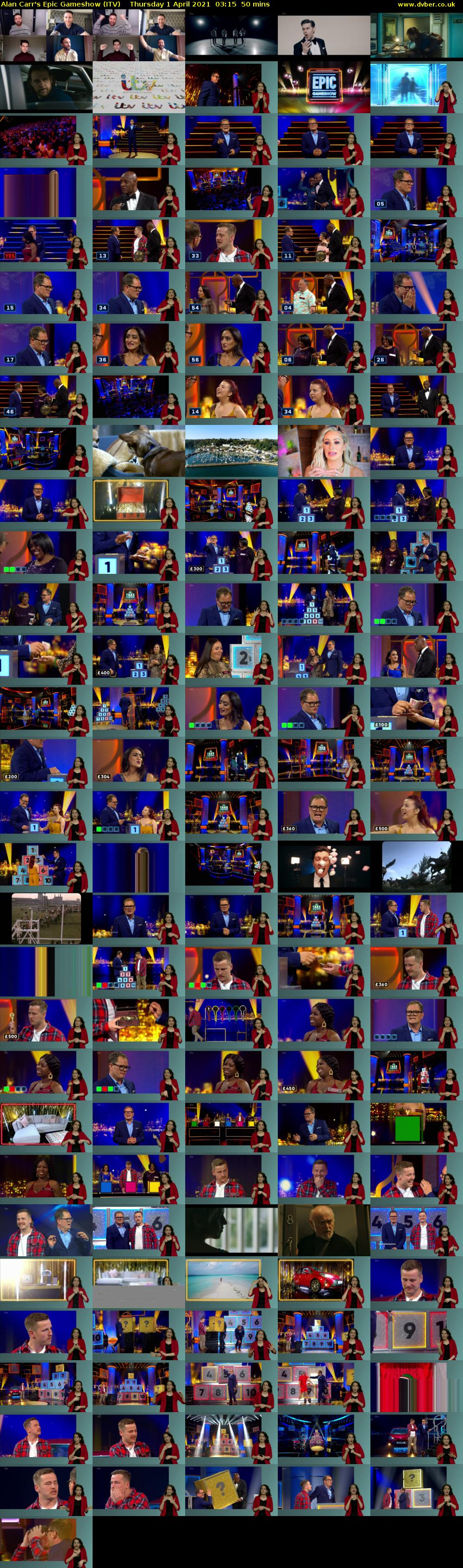 Alan Carr's Epic Gameshow (ITV) Thursday 1 April 2021 03:15 - 04:05