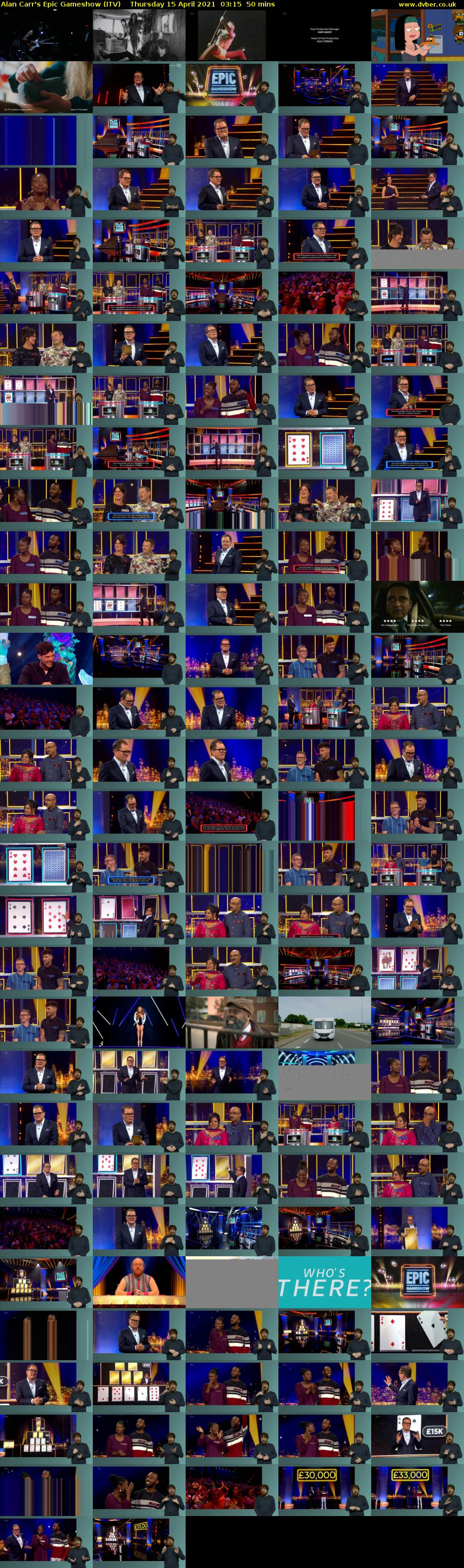 Alan Carr's Epic Gameshow (ITV) Thursday 15 April 2021 03:15 - 04:05