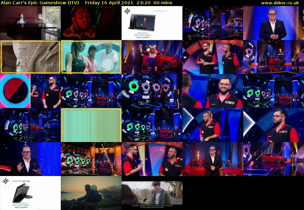 Alan Carr's Epic Gameshow (ITV) Friday 16 April 2021 23:20 - 00:20
