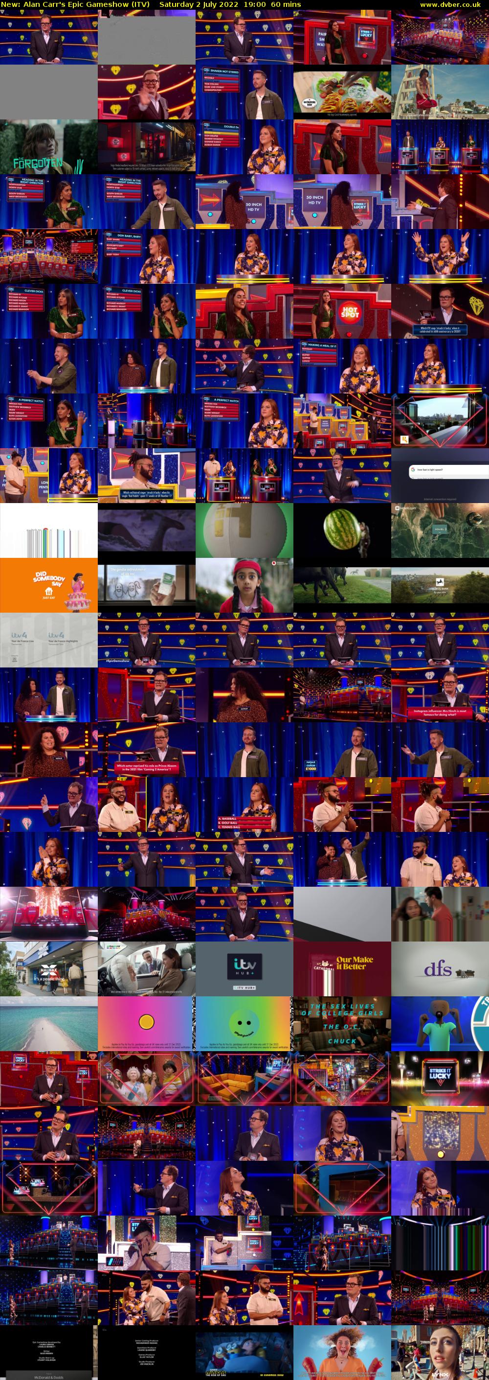 Alan Carr's Epic Gameshow (ITV) Saturday 2 July 2022 19:00 - 20:00
