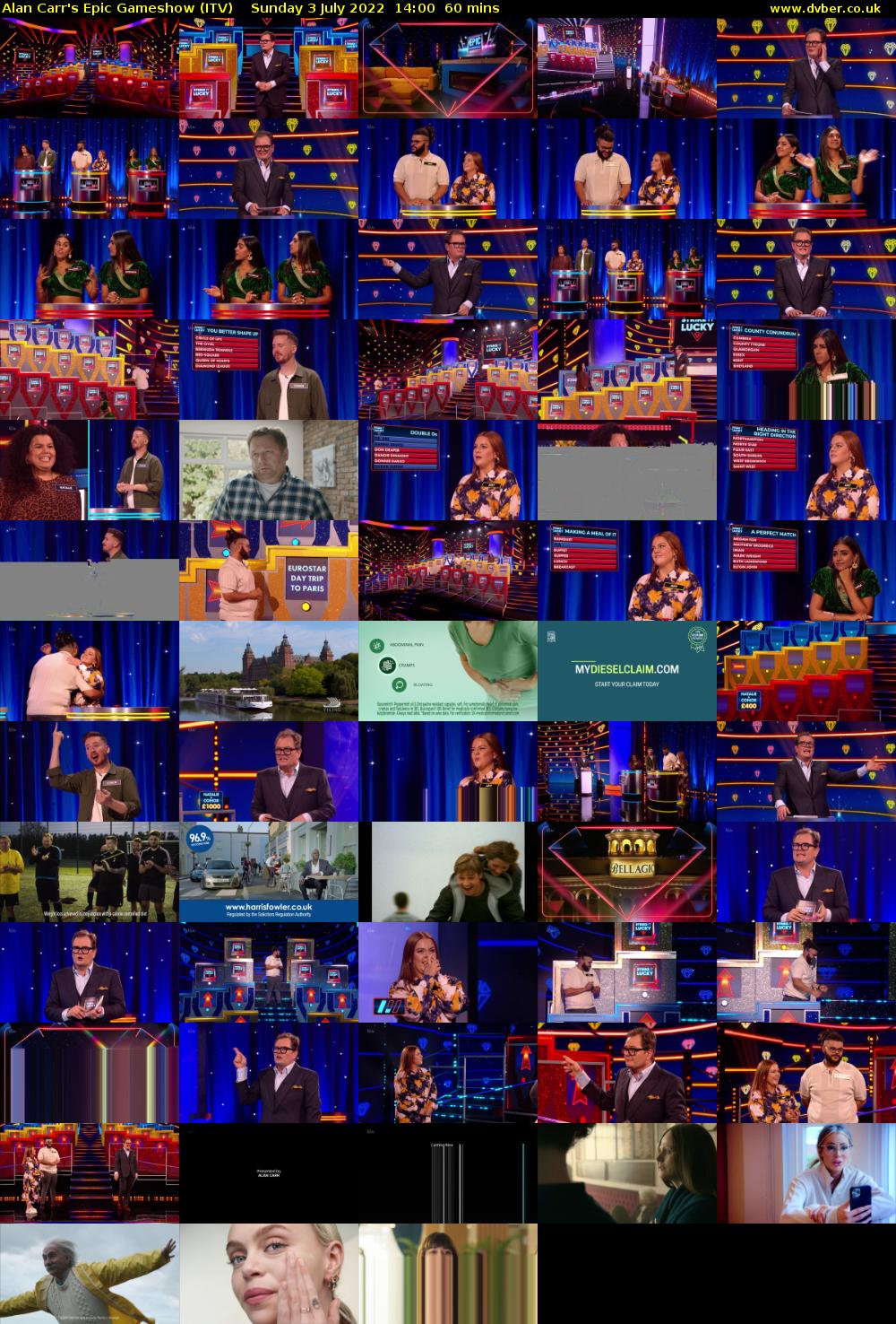 Alan Carr's Epic Gameshow (ITV) Sunday 3 July 2022 14:00 - 15:00
