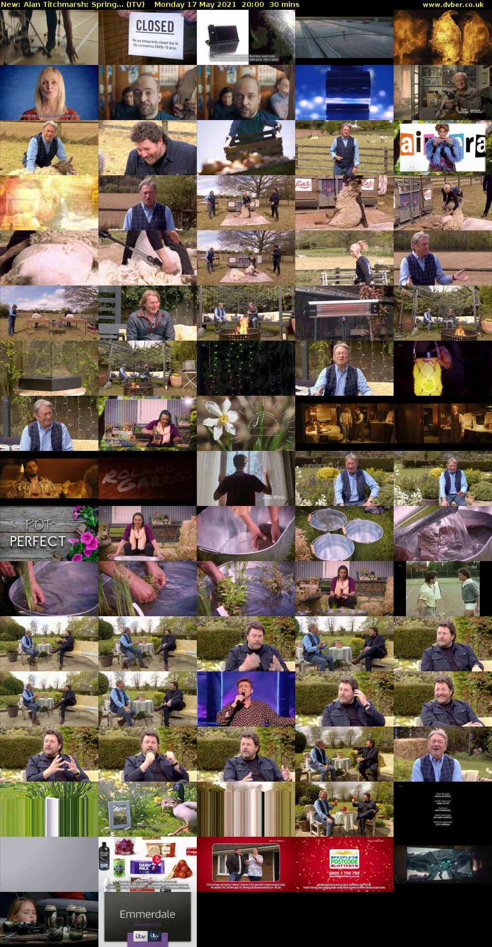 Alan Titchmarsh: Spring... (ITV) Monday 17 May 2021 20:00 - 20:30