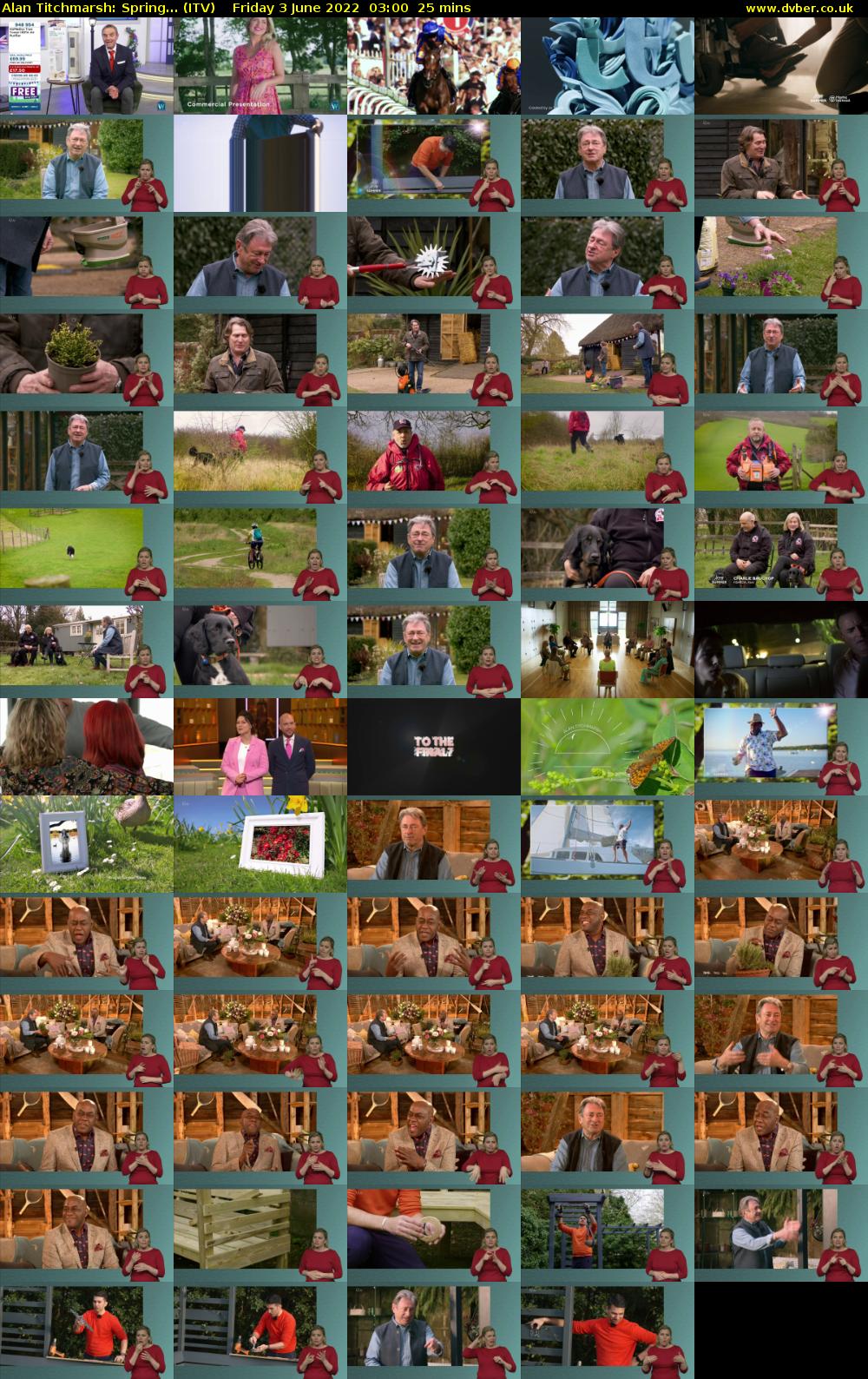 Alan Titchmarsh: Spring... (ITV) Friday 3 June 2022 03:00 - 03:25