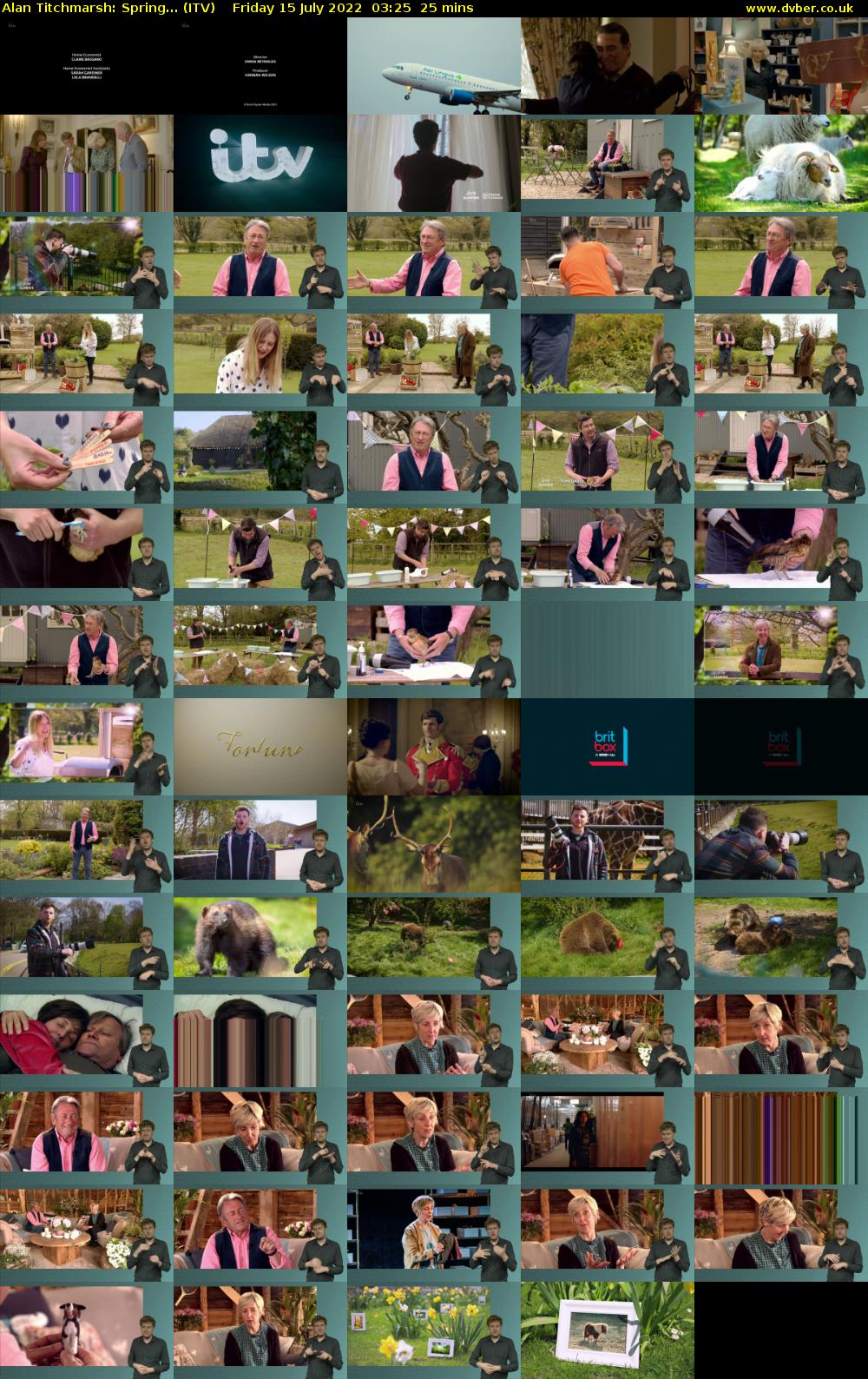 Alan Titchmarsh: Spring... (ITV) Friday 15 July 2022 03:25 - 03:50