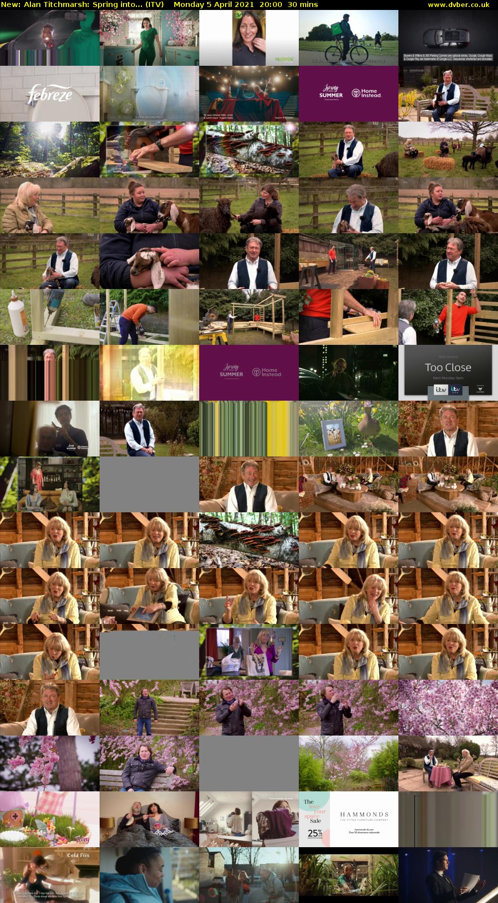 Alan Titchmarsh: Spring into... (ITV) Monday 5 April 2021 20:00 - 20:30