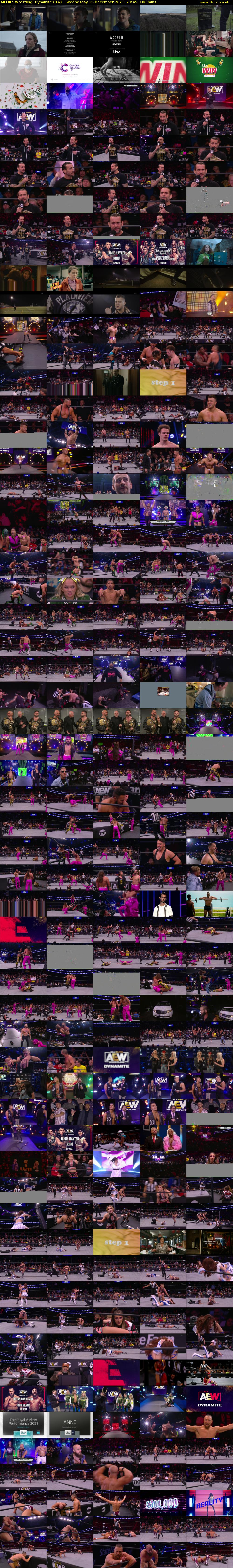 All Elite Wrestling: Dynamite (ITV) Wednesday 15 December 2021 23:45 - 01:25
