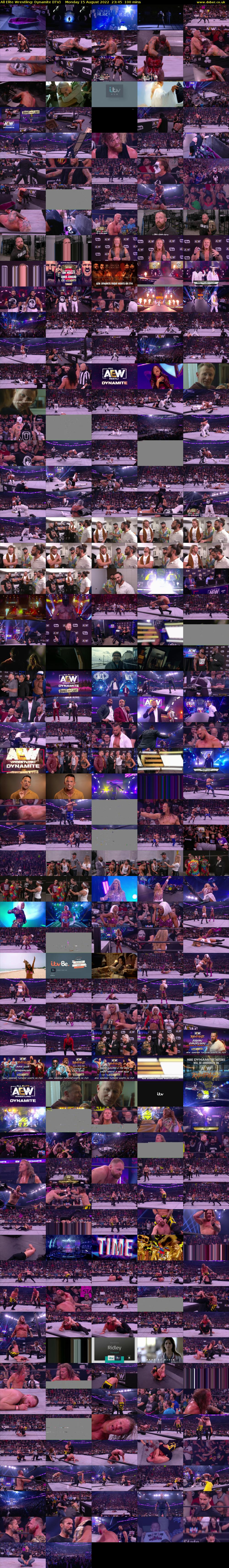 All Elite Wrestling: Dynamite (ITV) Monday 15 August 2022 23:45 - 01:25