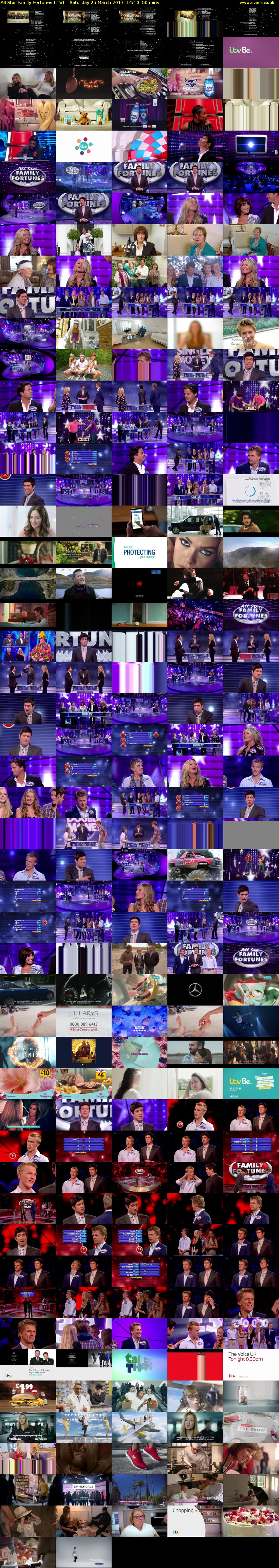 All Star Family Fortunes (ITV) Saturday 25 March 2017 14:10 - 15:00