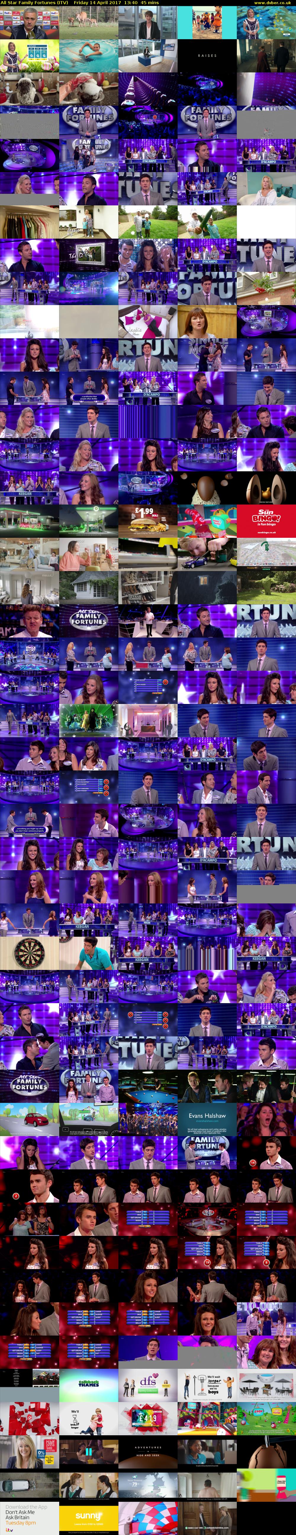 All Star Family Fortunes (ITV) Friday 14 April 2017 13:40 - 14:25