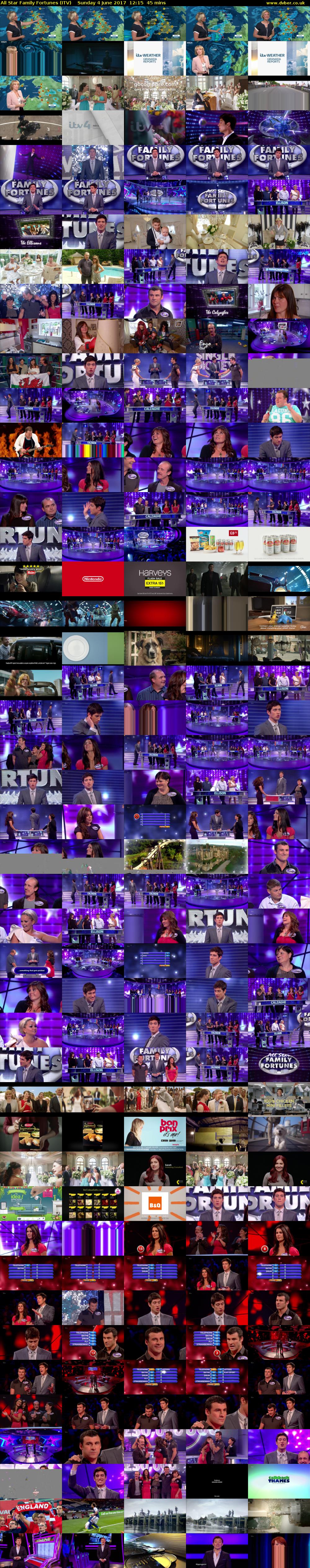 All Star Family Fortunes (ITV) Sunday 4 June 2017 12:15 - 13:00