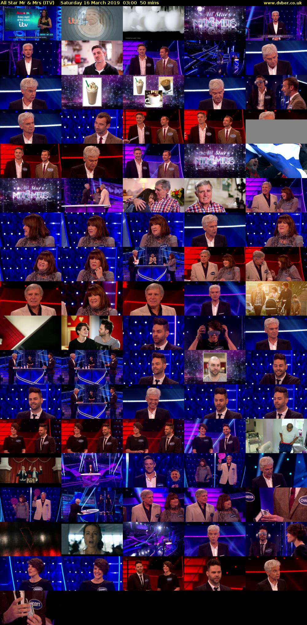 All Star Mr & Mrs (ITV) Saturday 16 March 2019 03:00 - 03:50