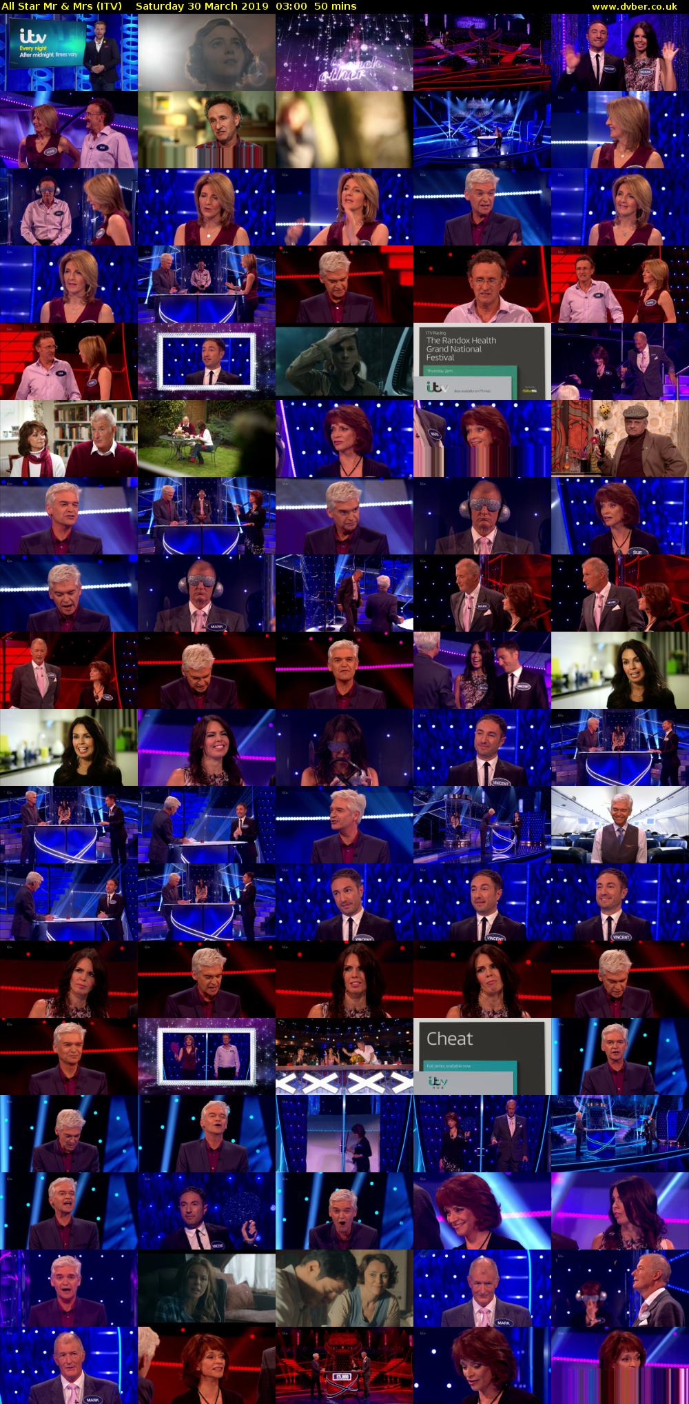 All Star Mr & Mrs (ITV) Saturday 30 March 2019 03:00 - 03:50