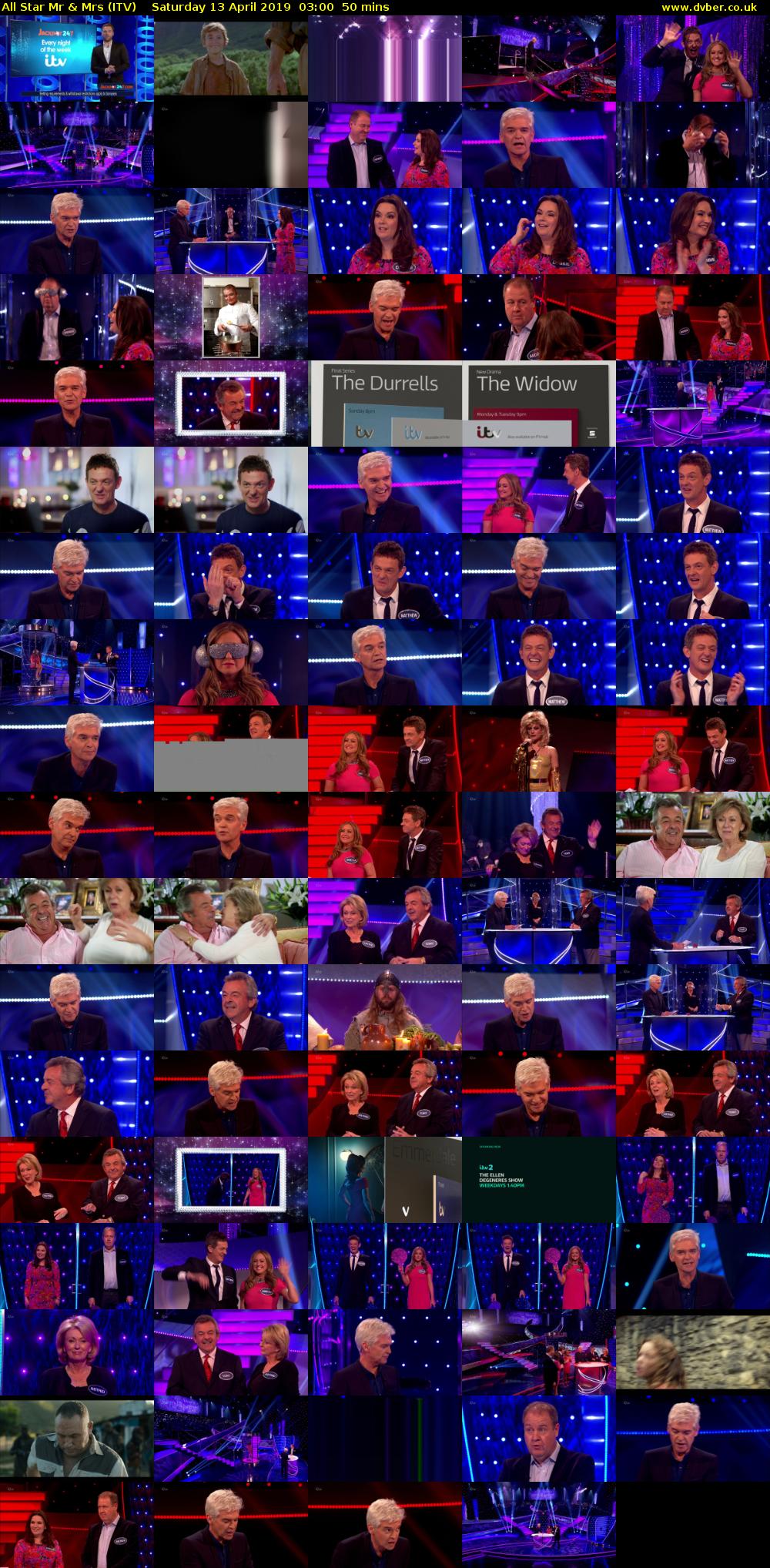 All Star Mr & Mrs (ITV) Saturday 13 April 2019 03:00 - 03:50