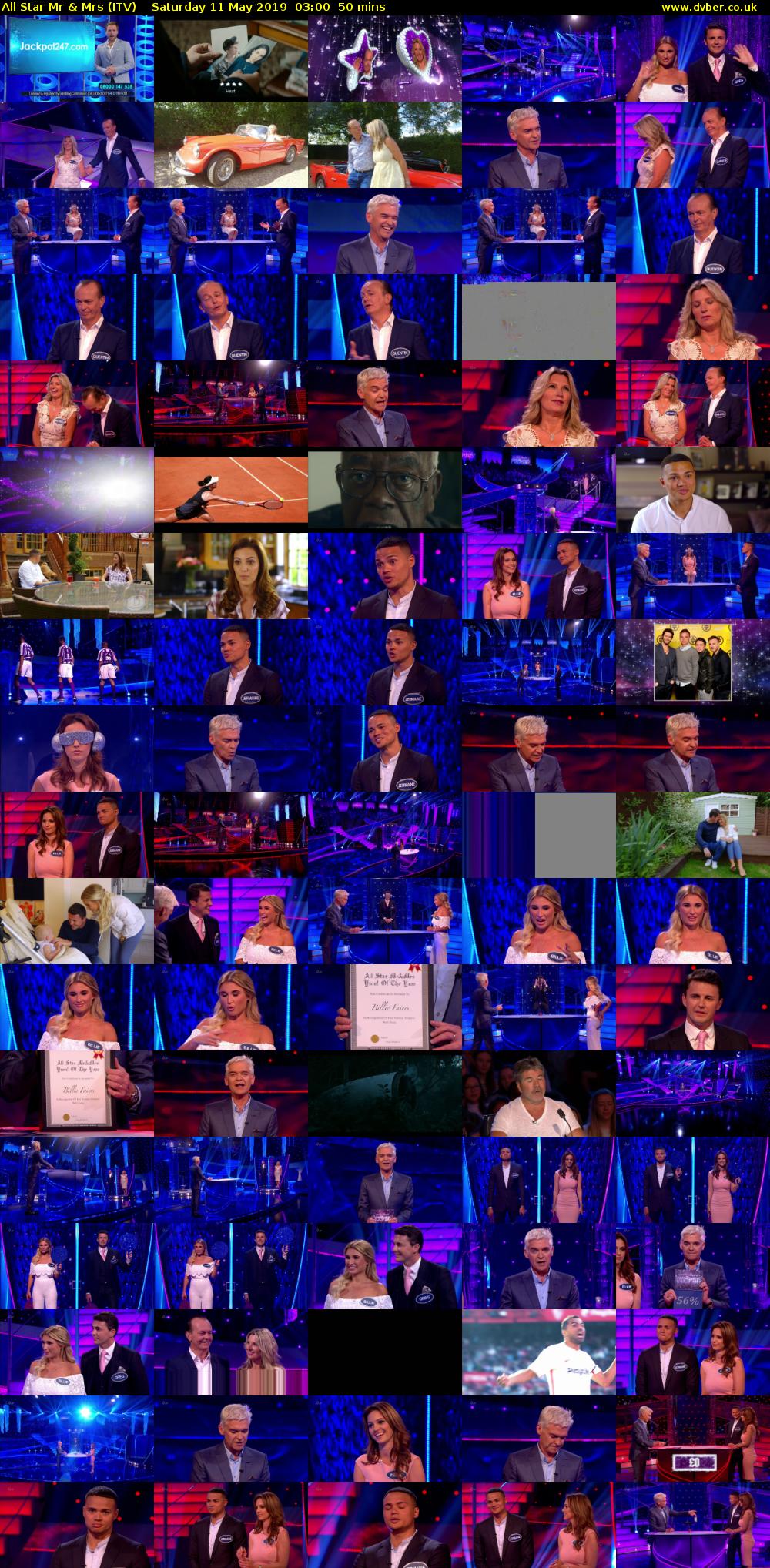All Star Mr & Mrs (ITV) Saturday 11 May 2019 03:00 - 03:50