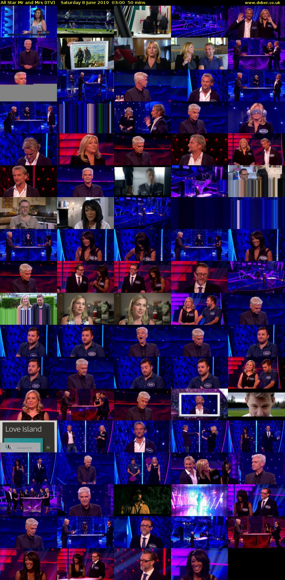 All Star Mr and Mrs (ITV) Saturday 8 June 2019 03:00 - 03:50