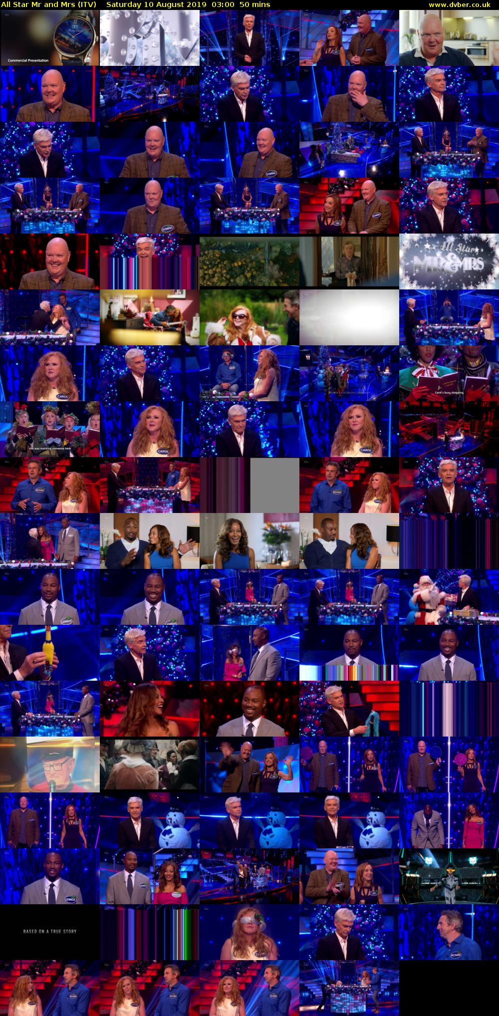 All Star Mr and Mrs (ITV) Saturday 10 August 2019 03:00 - 03:50