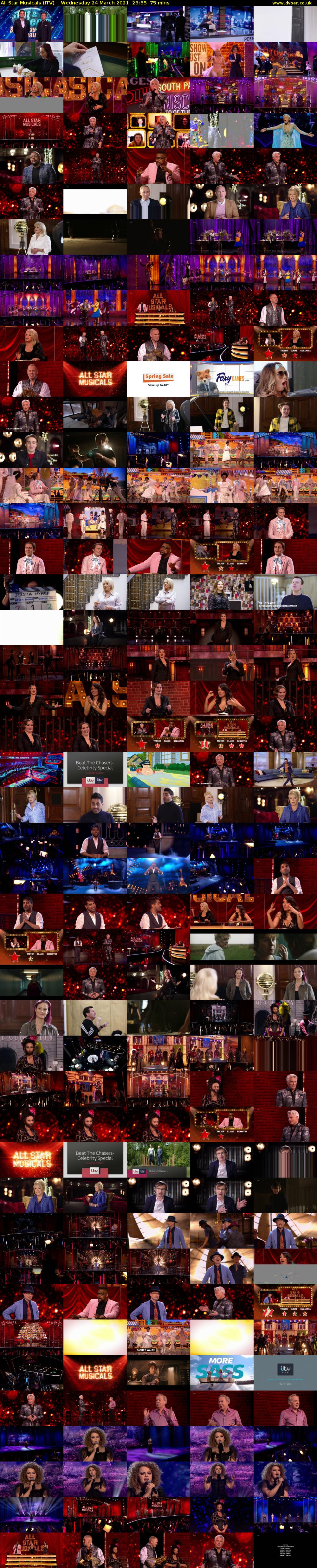 All Star Musicals (ITV) Wednesday 24 March 2021 23:55 - 01:10