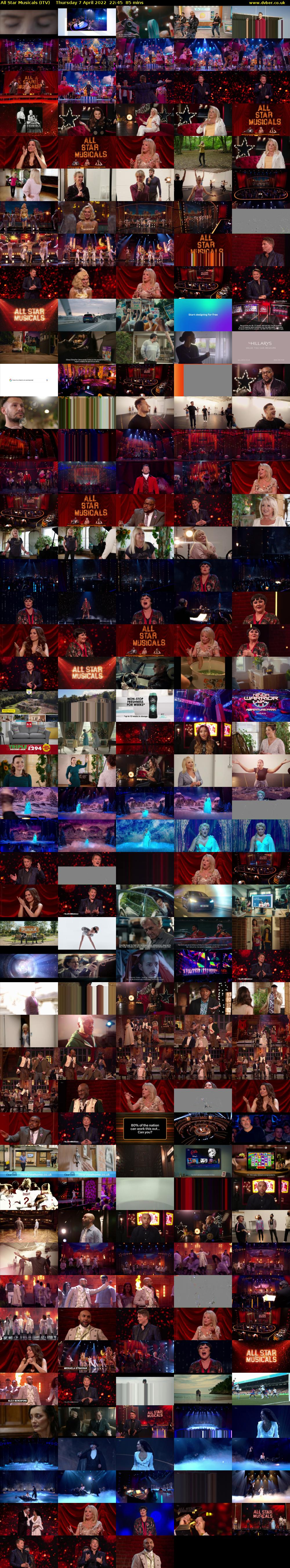All Star Musicals (ITV) Thursday 7 April 2022 22:45 - 00:10