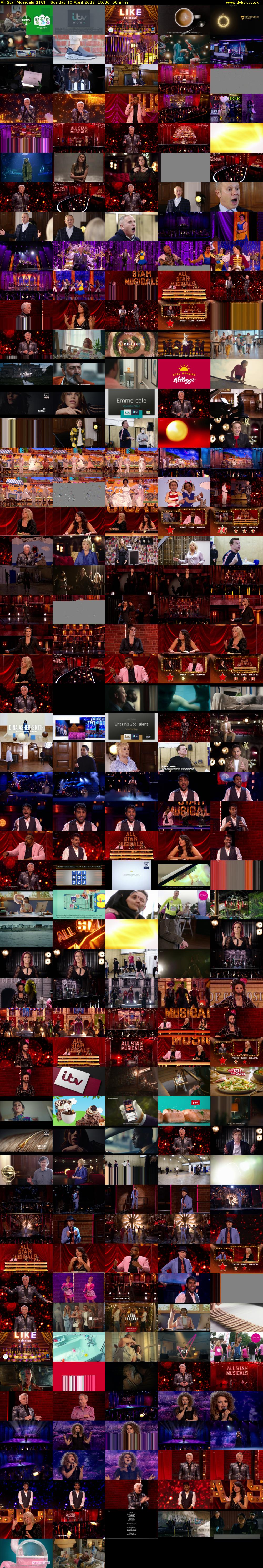 All Star Musicals (ITV) Sunday 10 April 2022 19:30 - 21:00