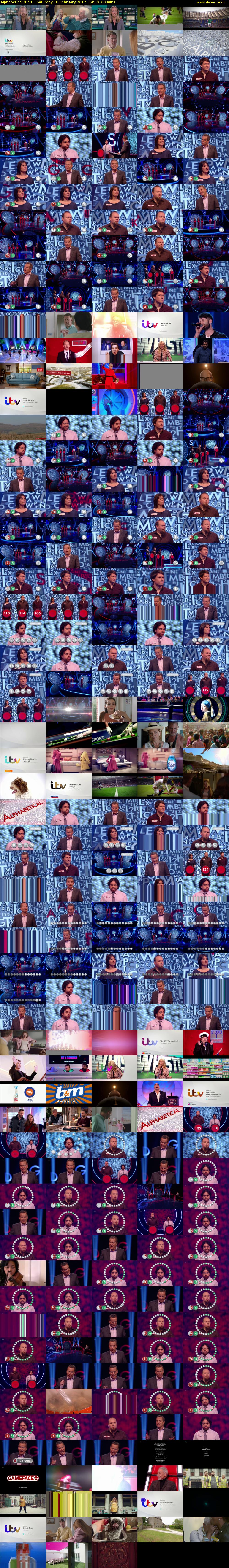 Alphabetical (ITV) Saturday 18 February 2017 09:30 - 10:30