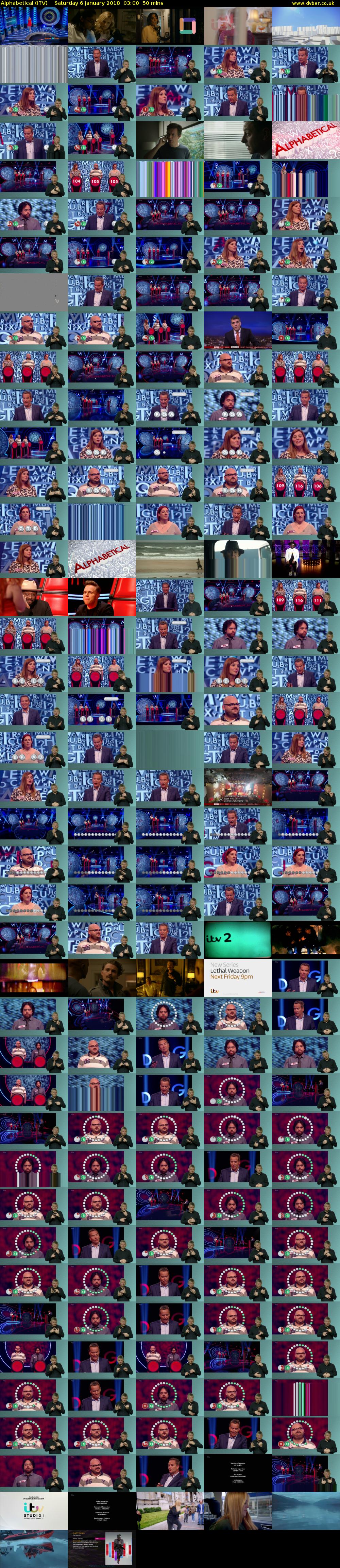 Alphabetical (ITV) Saturday 6 January 2018 03:00 - 03:50