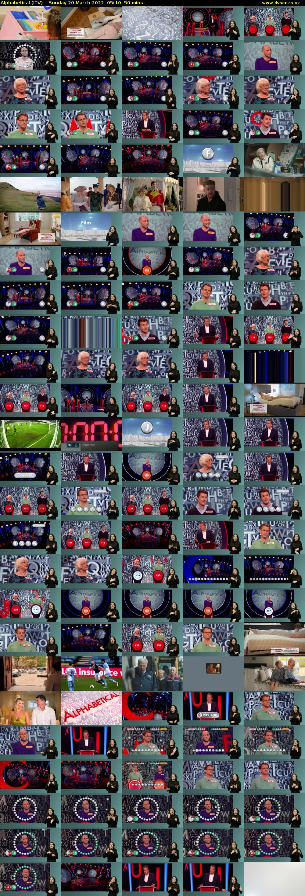 Alphabetical (ITV) Sunday 20 March 2022 05:10 - 06:00