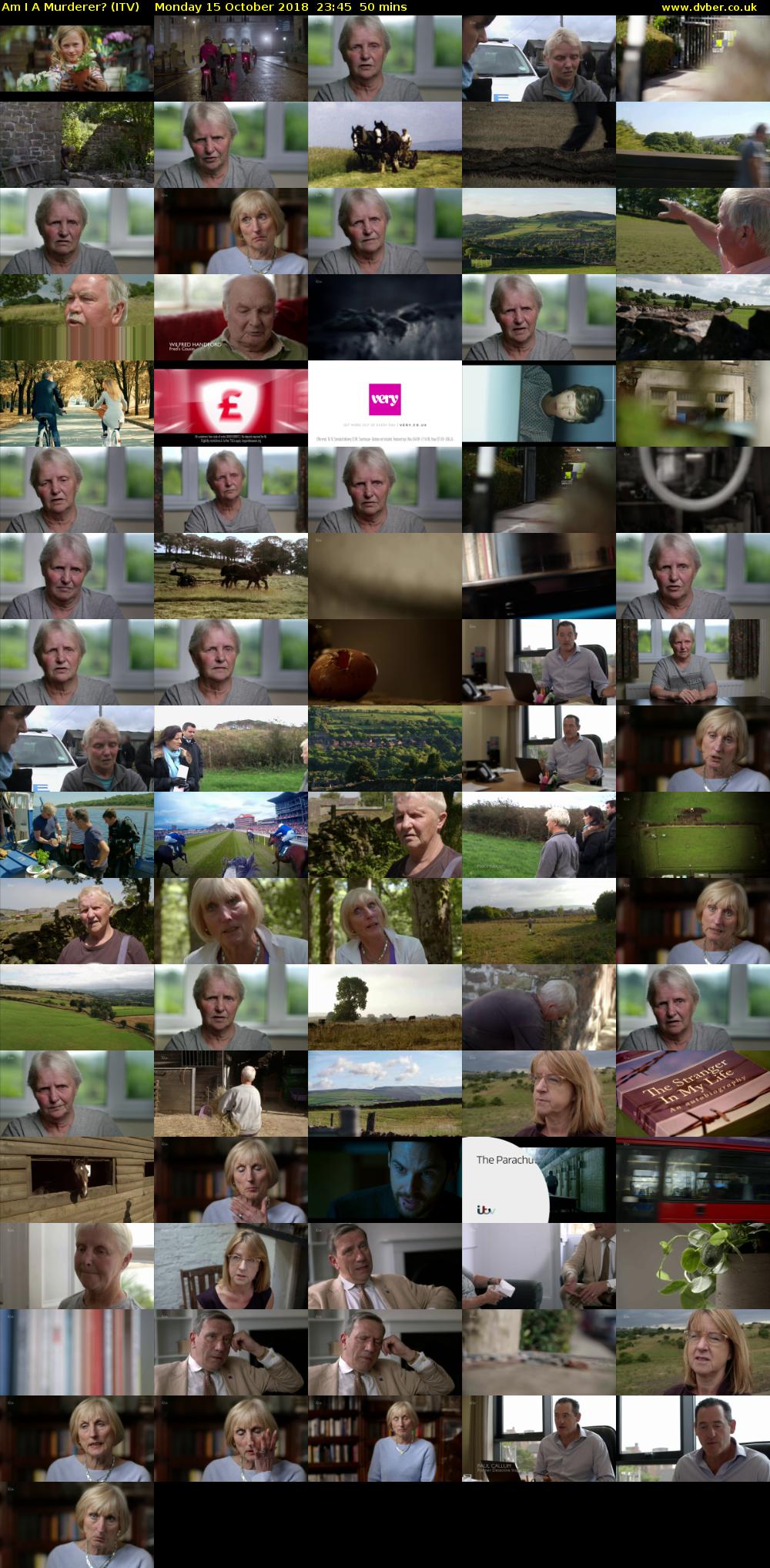 Am I A Murderer? (ITV) Monday 15 October 2018 23:45 - 00:35