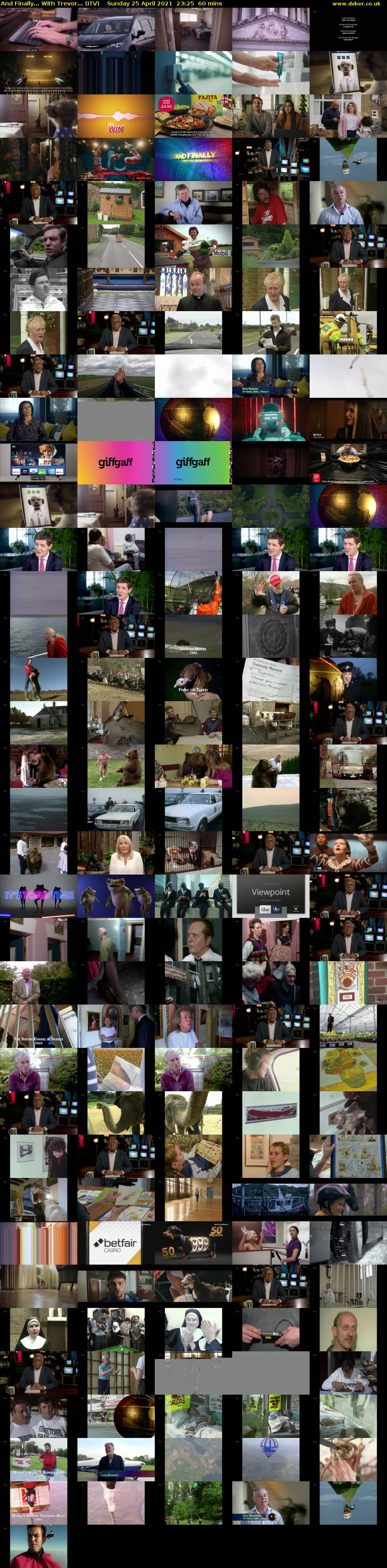 And Finally... With Trevor... (ITV) Sunday 25 April 2021 23:25 - 00:25