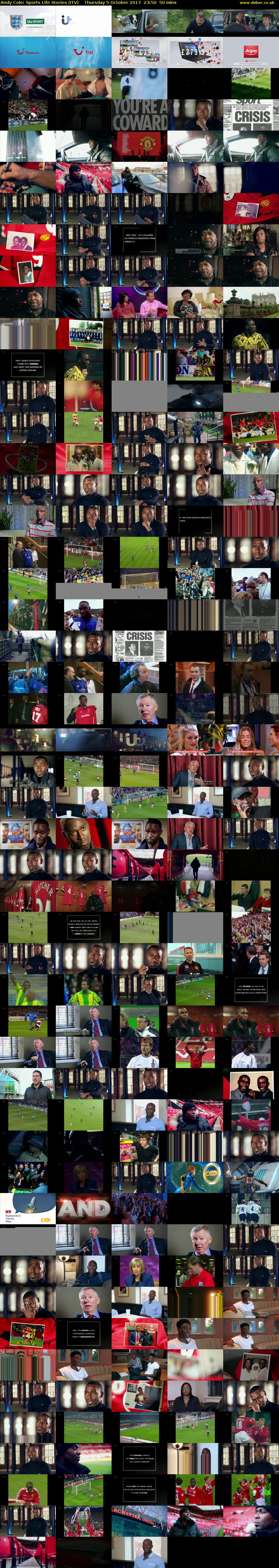 Andy Cole: Sports Life Stories (ITV) Thursday 5 October 2017 23:50 - 00:40
