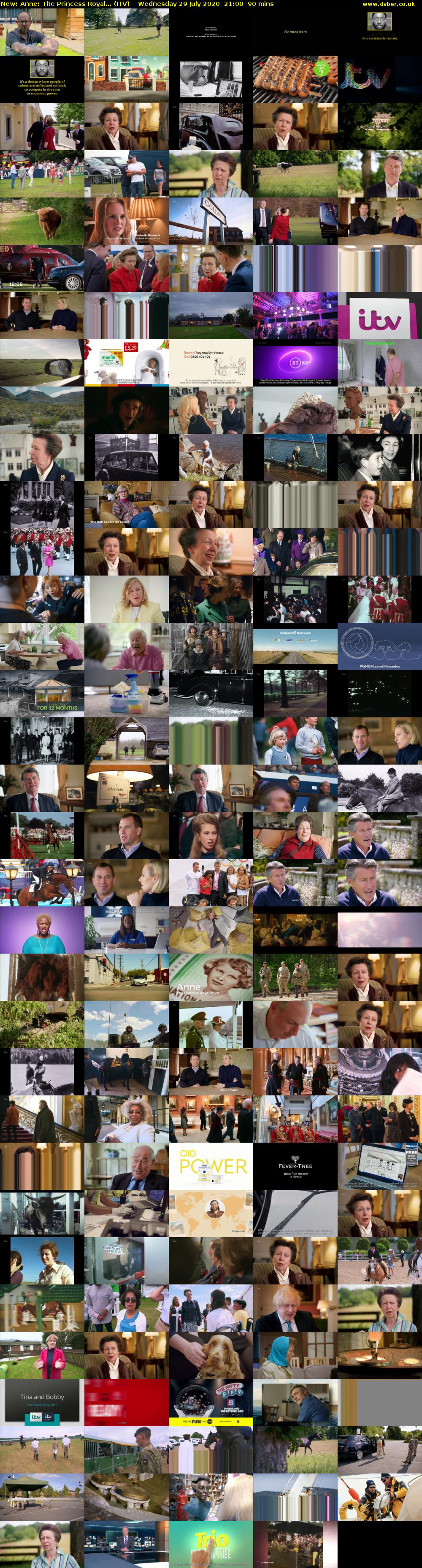 Anne: The Princess Royal... (ITV) Wednesday 29 July 2020 21:00 - 22:30
