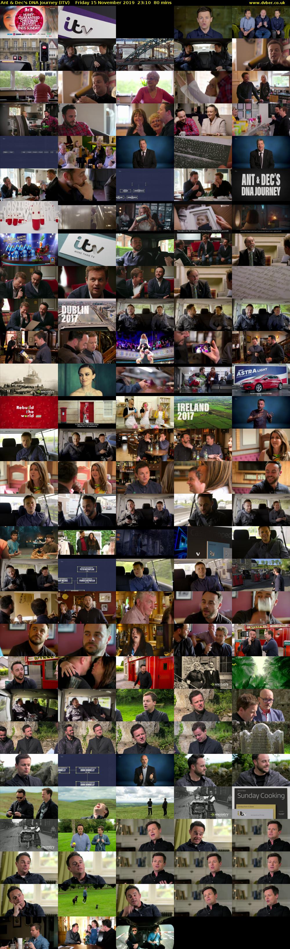 Ant & Dec's DNA Journey (ITV) Friday 15 November 2019 23:10 - 00:30