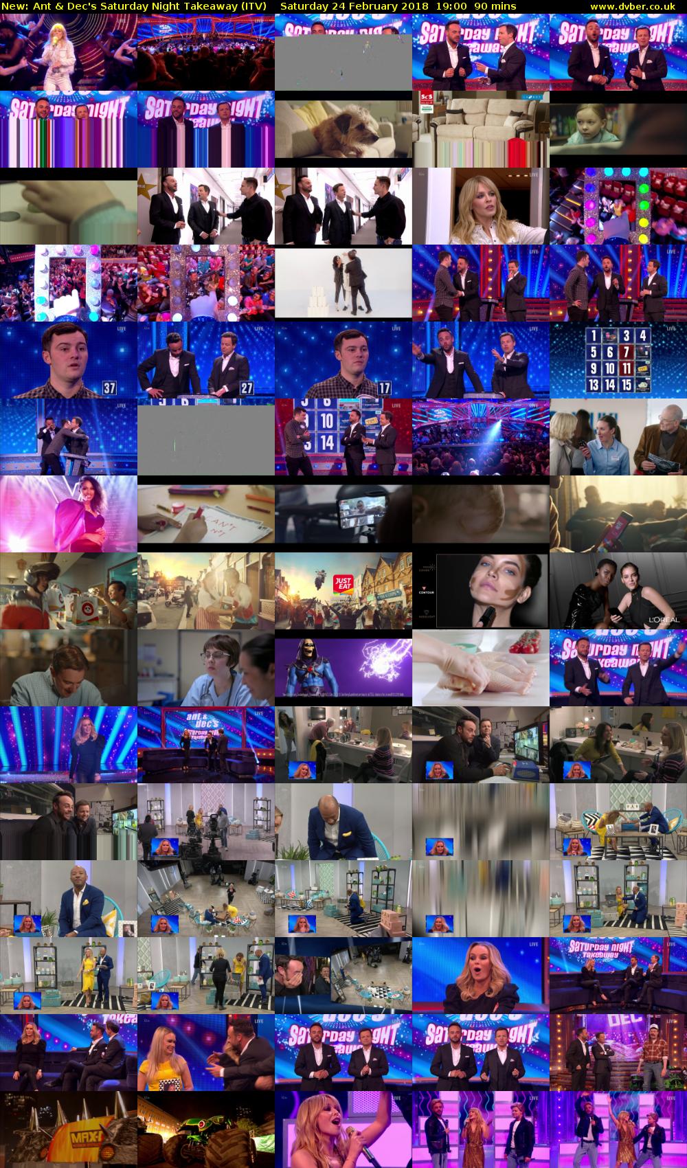 Ant & Dec's Saturday Night Takeaway (ITV) Saturday 24 February 2018 19:00 - 20:30