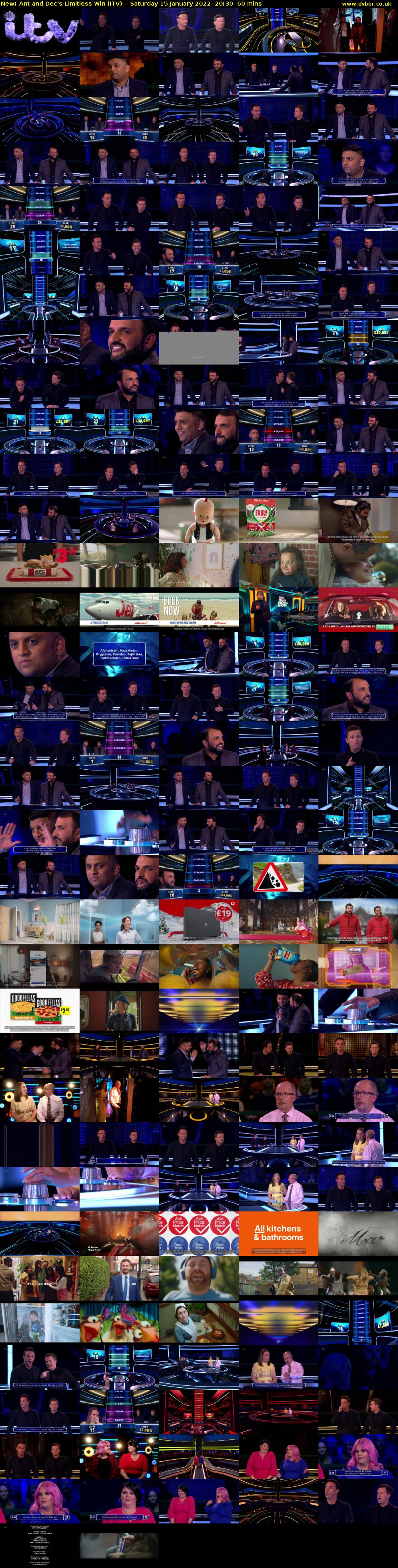 Ant and Dec's Limitless Win (ITV) Saturday 15 January 2022 20:30 - 21:30