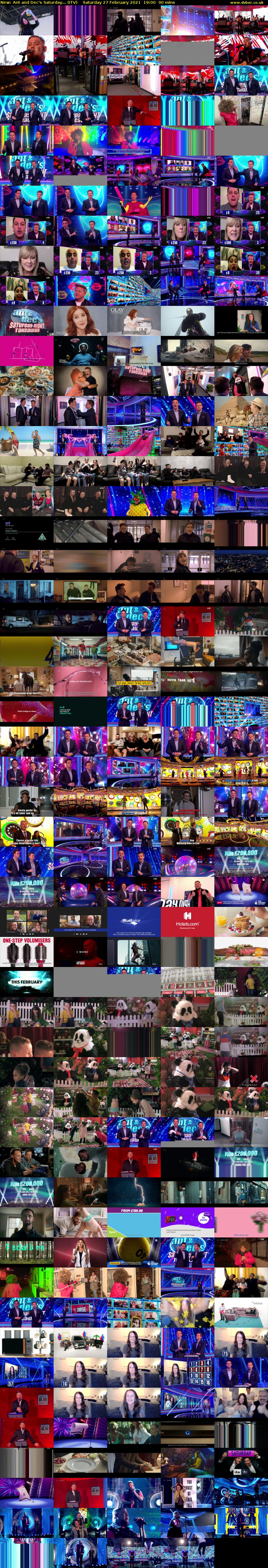 Ant and Dec's Saturday... (ITV) Saturday 27 February 2021 19:00 - 20:30