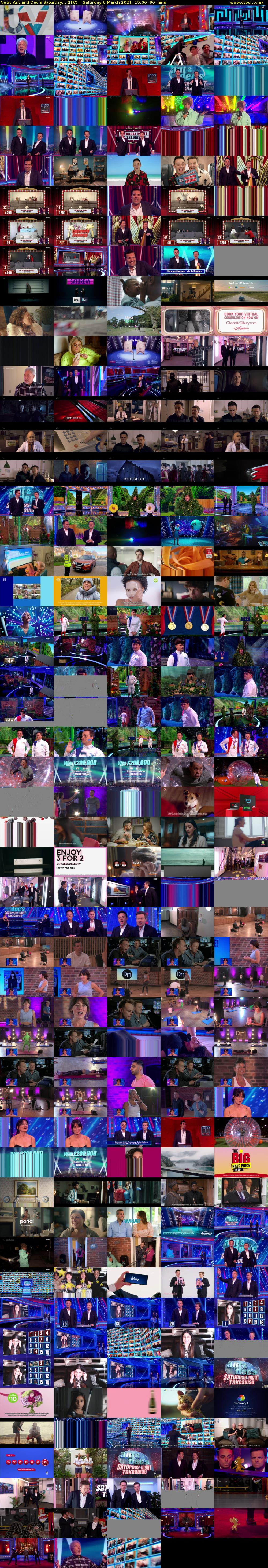 Ant and Dec's Saturday... (ITV) Saturday 6 March 2021 19:00 - 20:30