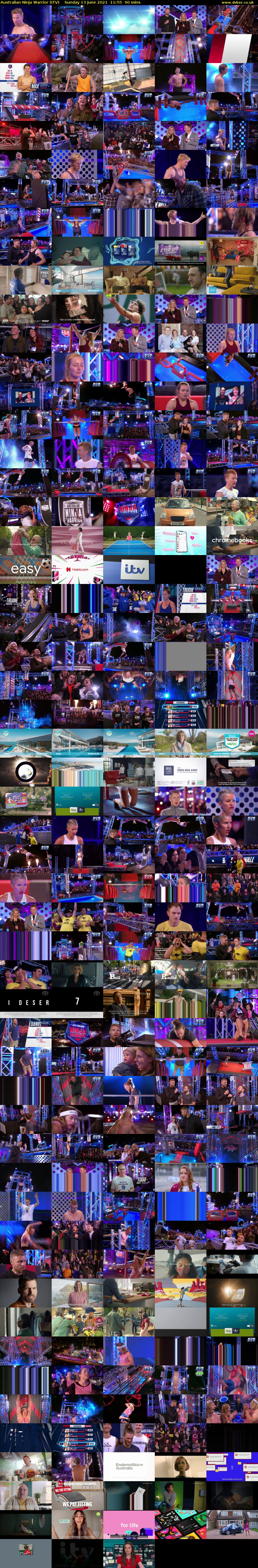 Australian Ninja Warrior (ITV) Sunday 13 June 2021 11:55 - 13:25